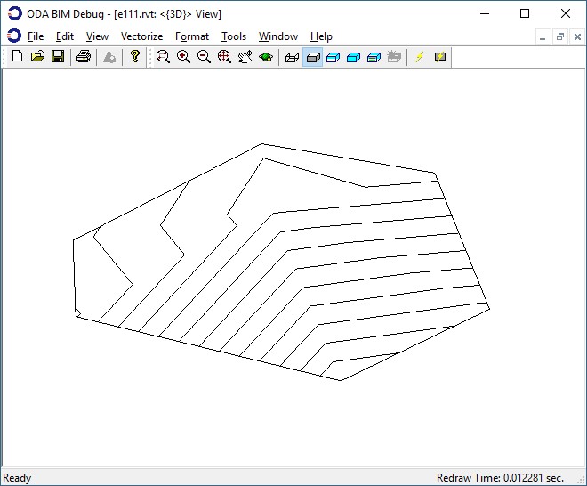 A picture of a topography surface constructed by points