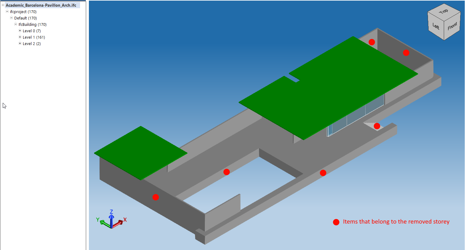 IFC model remove storeys