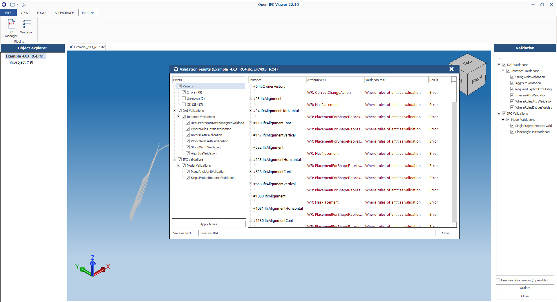 IFC validation