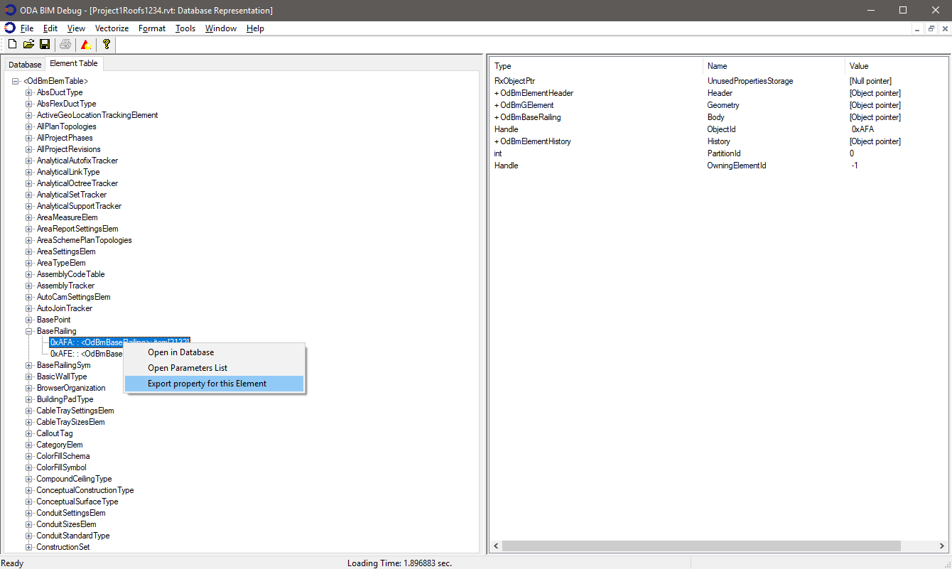 ODA BIM parameter for specific object