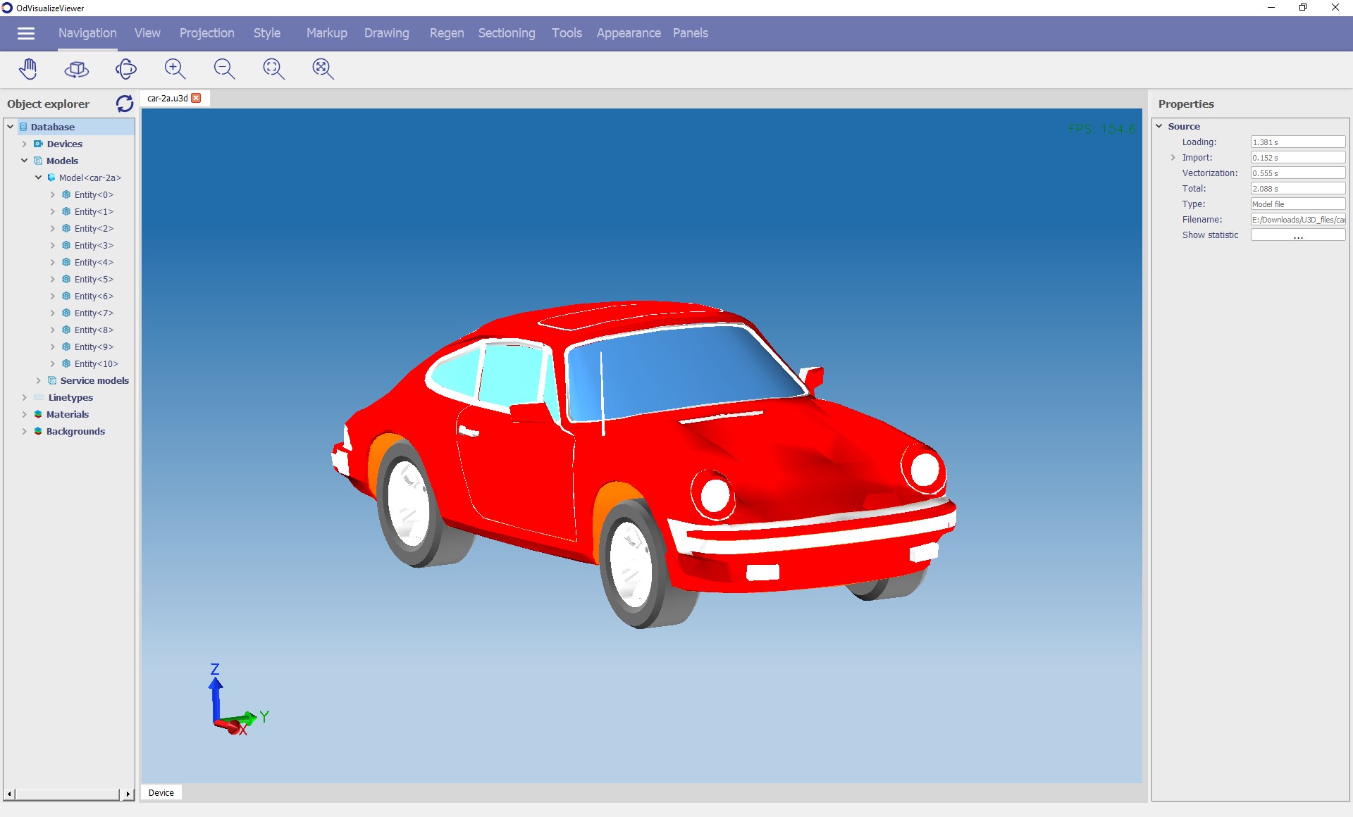 U3D support in ODA Vizualize 