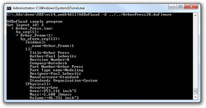 loading properties from 3D dwf