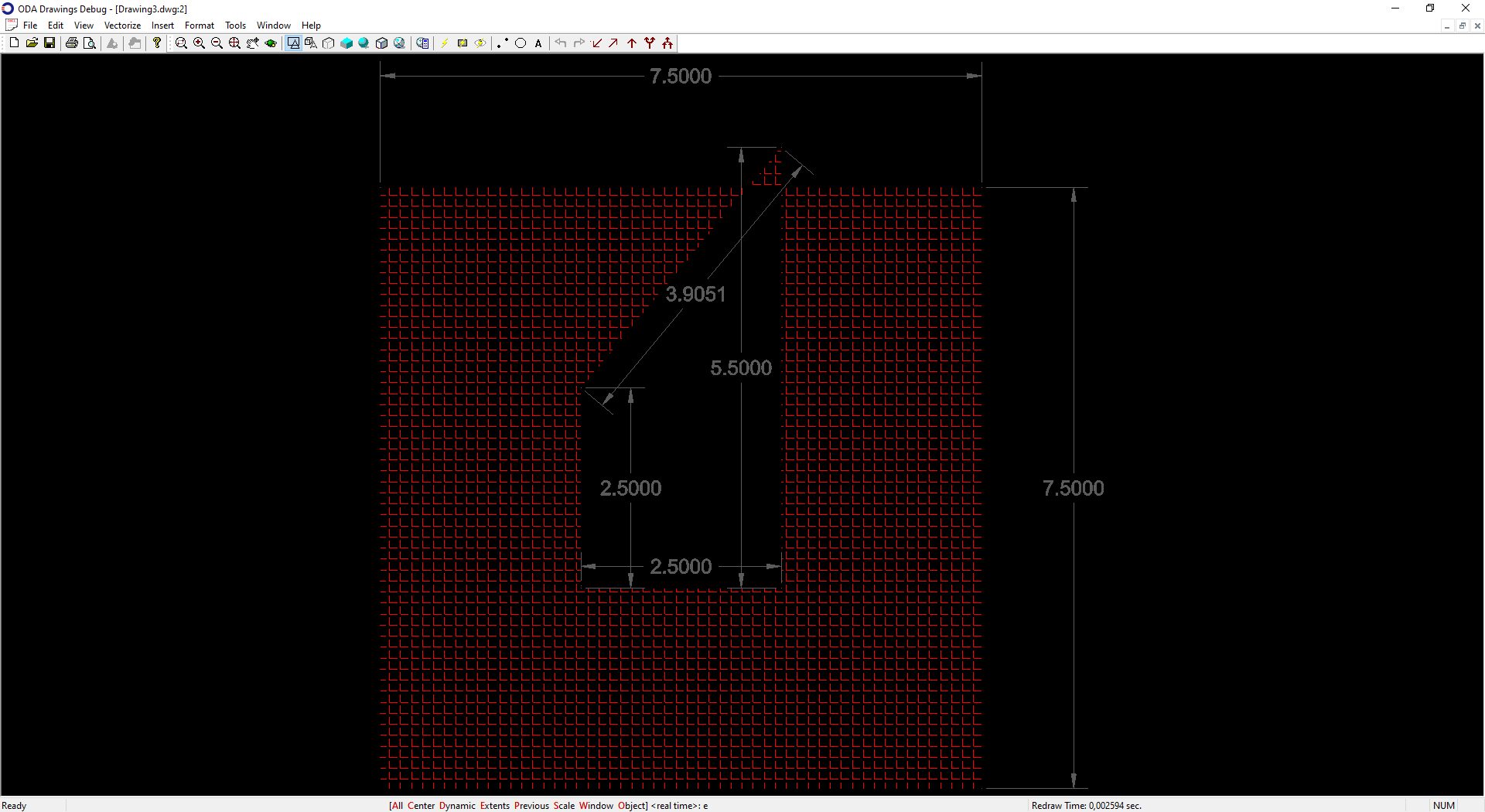 hatch with two loops example 