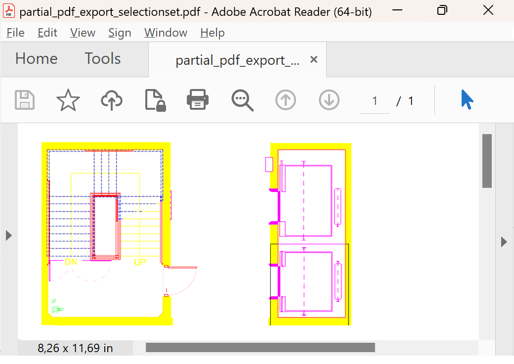 the output pdf document